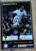Samuel Eto’o Barcelona Inter- oryginalny autograf zdjęcie 10x15 cm