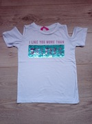 YD ŚLICZNA BLUZKA Z CEKINAMI 8-9 LAT 134