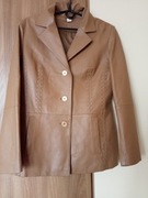 Kurtka skórzana typu żakiet real leather r. 38/40 