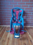 Bellelli Pepe - fotelik rowerowy do ramy, szaro- czerwony.