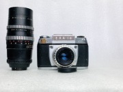 Aparat 35mm ihagee exa IA i meritar 2.9/50 oraz meyer optik orestegor 4/200