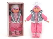 lalka bobas 35cm z polskim dźwiękiem, śpiewa i mówi po polsku w pudełku