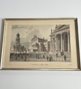 Staloryt Berlin Gendarmenmarkt Grafika dawna Würbs, Kolb rycina 39,5 cm