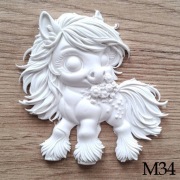 Konik kucyk z stokrotkami My little pony figurka do malowania dla dzieci 
