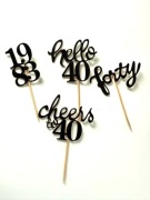 Zestaw dekoracji urodzinowych toppery na wypieki tort