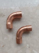 2 kolanka 90 stopni 3/4 miedziane