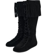 Zara  Zamszowe Sznurowane Wysokie Kozaki Modne Frędzle roz.39
