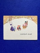 Elżbieta Fido Boże Narodzenie Wesołych Świąt pocztówka