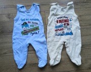 Śpiochy z napisem rozmiar 68