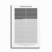 Kalendarz życia (z ramką) Memento Mori A3