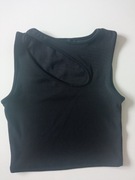 Pull & Bear czarna koszulka damska crop top r S