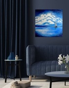 MORSKA CISZA | Obraz RĘCZNIE malowany