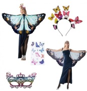 Kostium strój przebranie damskie zestaw motyl motylek skrzydła nowy 