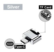Kolor srebrny Czytnik kart TF,. USB typ C - micro SD