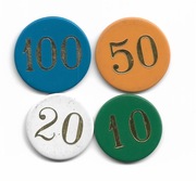 4 żetony plastikowe