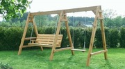 Huśtawka ogrodowa z drewna 