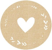 Naklejki z papieru, naklejki na prezent, samoprzylepne z sercem 96 sztuk