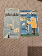 Mapy turystyczne wielkie jeziora mazurskie(1988) i pobrzeże gdańskie (1987)