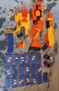 Nerf - zestaw pistolety, strzałki, opaski, okulary