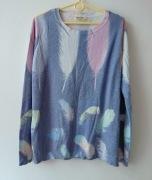 Sweterek kolorowy pastelowy pióra roz.L/ xl wymiary opis firmy New star