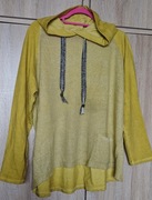 NEW COLLECTION zielony sweter bluza kaptur XL 42