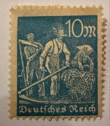 Znaczek pocztowy Niemcy 1922 Deutsches Reich 10 Marek (4)