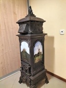 SECESJA - piec kaflowy z zamkami książąt Hohenzollernów