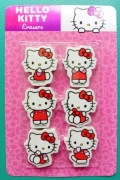 Zestaw 6 gumek Hello Kitty