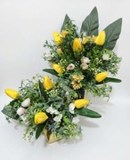 Elegancki Stroik z Żółtymi Tulipanami wkład do wazonu+stroik