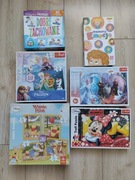 Zestaw puzzli oraz gry memory Frozen Kubuś Puchatek Minnie