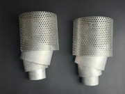 Para holenderskich kinkietów Art Delight brutalizm aluminium