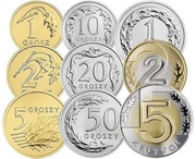   2020 Rok wszystkie 9 mennicze z woreczka /rulonu