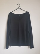 czarna bluzka z długim rękawem SHEIN S