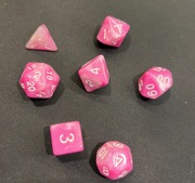 kości do gry 7 sztuk: k4, k6, k8, k10, k10%, k12, k20