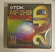 Dyskietki TDK MF-2HD MS-DOS - 10 sztuk