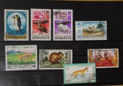 Znaczki Mongolia – zwierzęta, pingwiny, sterowce, fauna – 9 szt.. (51)