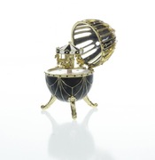 Brązowe Jajko karuzela pozytywka Keren Kopal Faberge UNIKAT