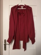 Bluzka koszulowa elegancka bordowa 46 48