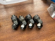 złączki skrecane kątowe 45 stopni 10/13  G1/4 black