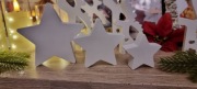 Zestaw 3 gwiazd z gipsu ceramicznego