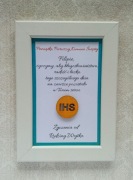 Ramka z hostią i modlitwą, Pamiątka Komunii 