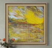 Oryginalny autorski obraz akrylowy "Zapach wiatru" z sygn. autorską i cert.