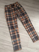 Spodnie dziewczęce w kratę milutkie 152
