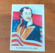 Kazimierz Pułaski - amerykańska pocztówka kolekcjonerska