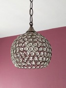 Elegancka lampa sufitowa z kryształkami antyczne złoto