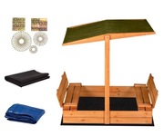 Piaskownica zamykana 120x120, 140x140, 160x160