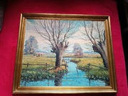 Stary obraz na płótnie ERIK YTTING  .