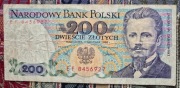 BANKNOT NBP  200 zł 1988 seria EF PRL