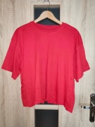 573. Krótka czerwona koszulka damska t-shirt rozmiar 42/44