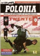 Program Polonia Warszawa - Twente Enschede 2001.09.22